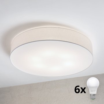 Brilagi - LED laelamp SIRIJA 6xE27/15W/230V Ø 80 cm valge