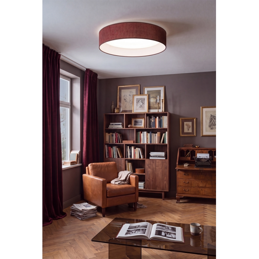 Brilagi - LED laelamp VELVET SIMPLE LED/24W/230V 4000K läbimõõt 45 cm veinipunane