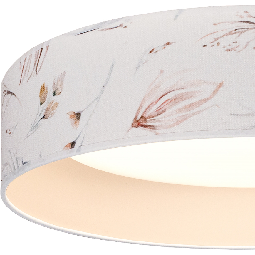 Brilagi - LED laelamp VELVET SIMPLE LED/36W/230V 3000K läbimõõt 55 cm valge/lillemustriga