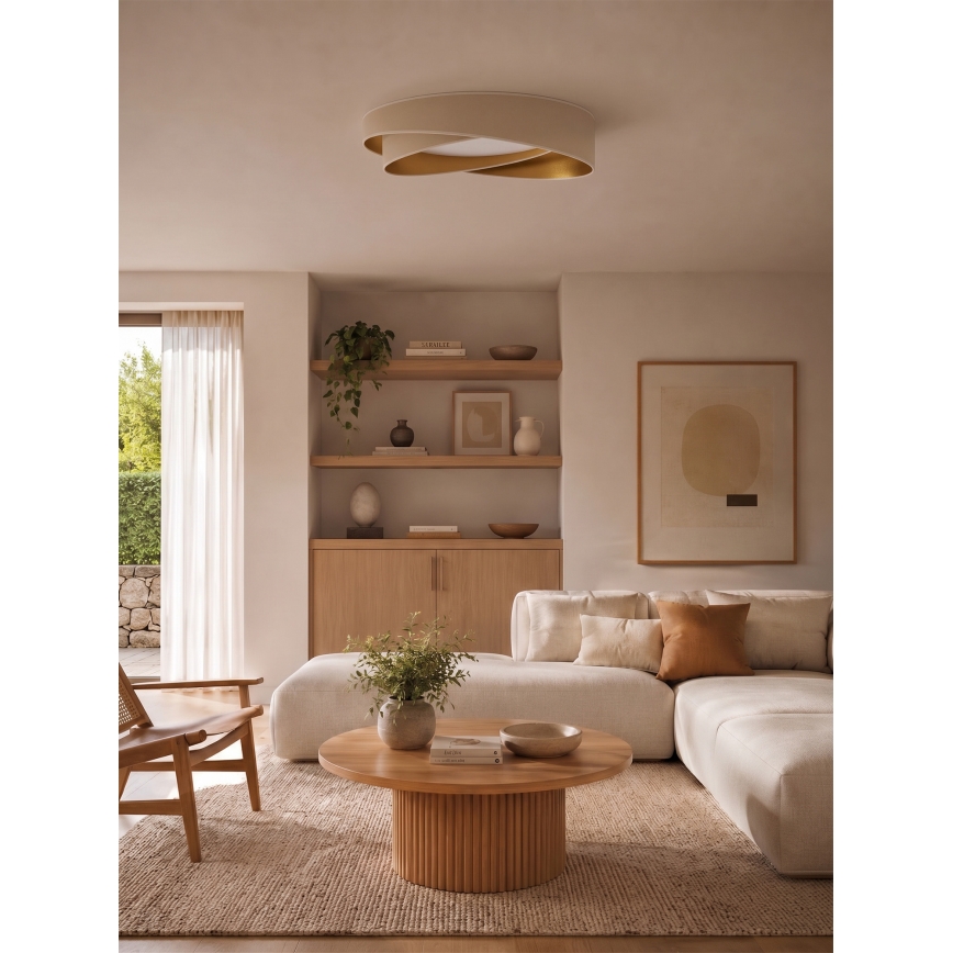 BRILAGI - LED laelamp VELVET TWIST LED/24W/230V 4000K läbimõõt 55 cm valge/kuldne