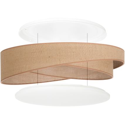BRILAGI - LED laelamp VELVET TWIST LED/24W/230V Ø 55 cm beež