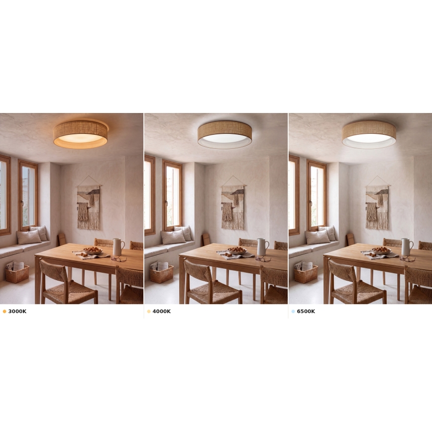 Brilagi - LED laelamp VELVET VARI LED/24W/230V 3000/4000/6500K läbimõõt 45 cm beež