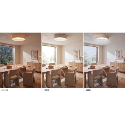 Brilagi - LED laelamp VELVET VARI LED/24W/230V 3000/4000/6500K läbimõõduga 45 cm kreemjas