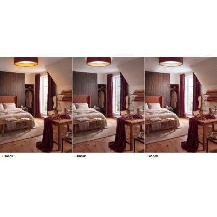 Brilagi - LED laelamp VELVET VARI LED/24W/230V 3000/4000/6500K, läbimõõt 45 cm, bordoopunane/kuldne