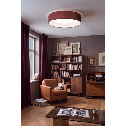 Brilagi - LED-laelamp VELVET VARI LED/24W/230V 3000/4000/6500K, läbimõõt 45 cm, veinipunane