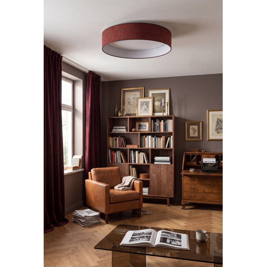 Brilagi - LED-laelamp VELVET VARI LED/24W/230V 3000/4000/6500K, läbimõõt 45 cm, veinipunane