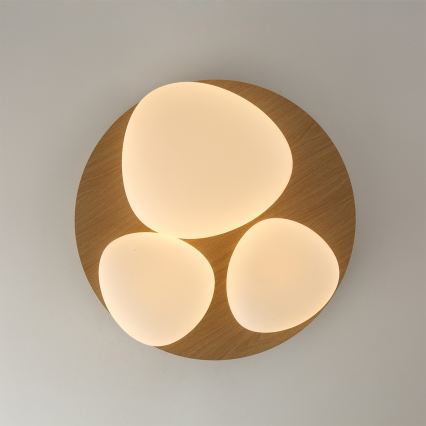 Brilagi - LED laelamp VISBY WOOD LED/36W/230V läbimõõt 50 cm pruun