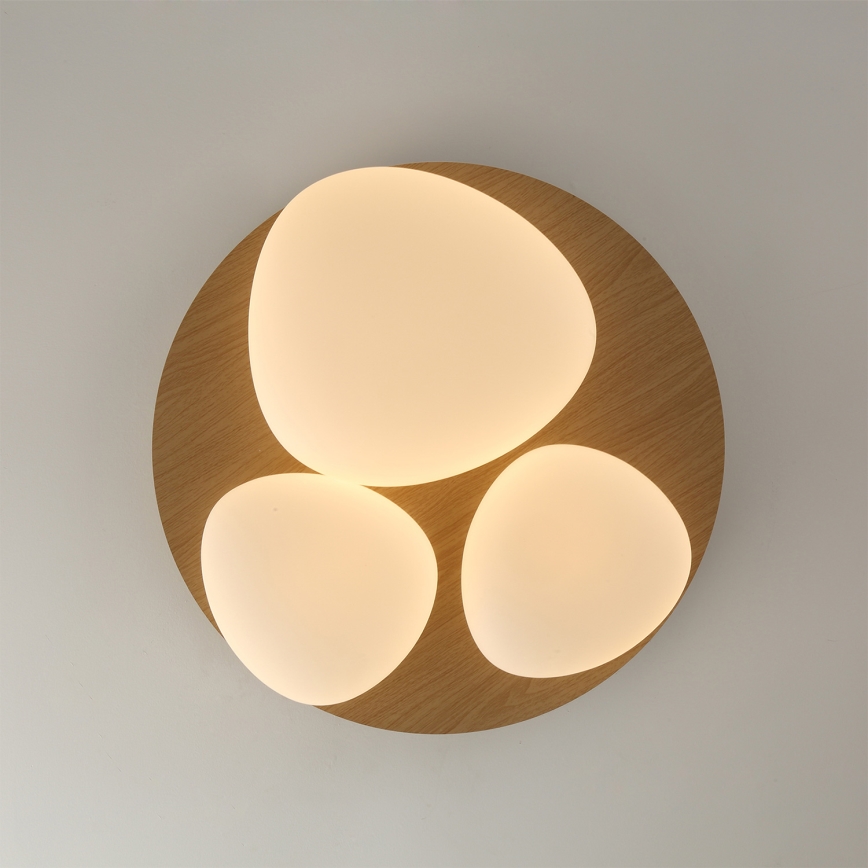 Brilagi - LED laelamp VISBY WOOD LED/36W/230V läbimõõt 50 cm pruun