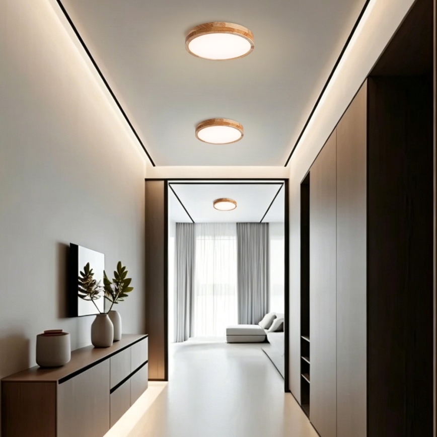 BRILAGI - LED laelamp WOODLINE LED/24W/230V 3000/4000/6000K tamm Ø 30 cm