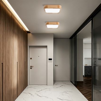 BRILAGI - LED laevalgusti WOODLINE SQUARE LED/32W/230V 3000/4000/6000K tammeviimistlus 30x30 cm