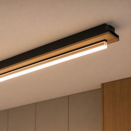 Brilagi - LED-laelamp WOODY FLAT LED/25W/230V tamm/must