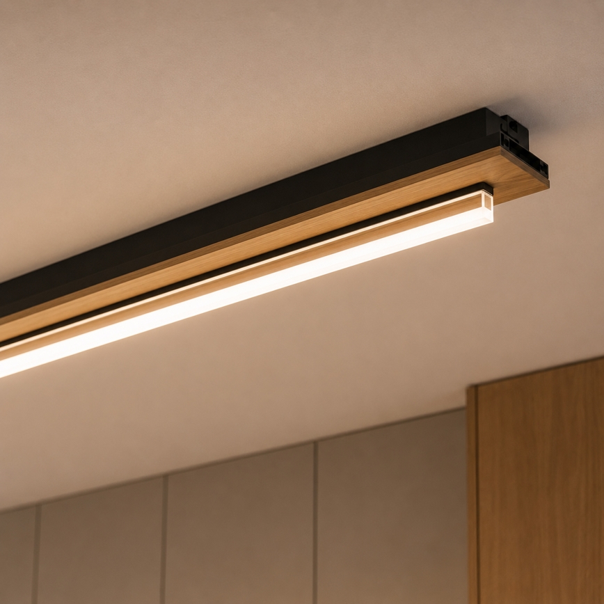 Brilagi - LED-laelamp WOODY FLAT LED/25W/230V tamm/must