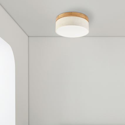 Brilagi - LED Laepvalgusti BELLADONNA LED/20W/230V diameeter 30 cm kreem/dub