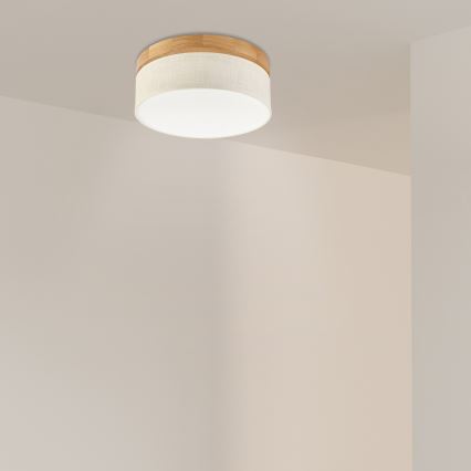 Brilagi - LED Laepvalgusti BELLADONNA LED/20W/230V diameeter 30 cm kreem/dub
