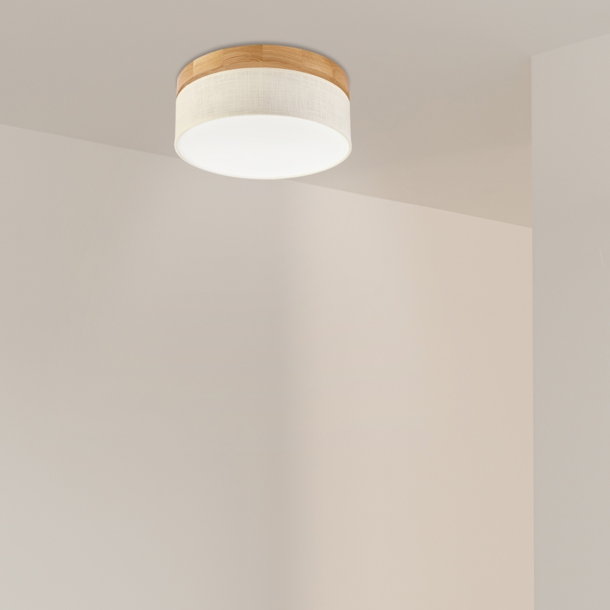 Brilagi - LED Laepvalgusti BELLADONNA LED/20W/230V diameeter 30 cm kreem/dub