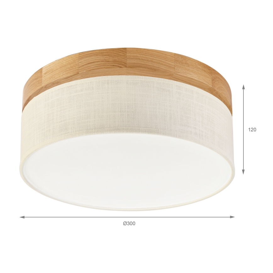 Brilagi - LED Laepvalgusti BELLADONNA LED/20W/230V diameeter 30 cm kreem/dub
