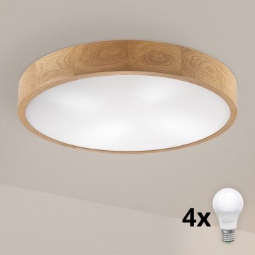 Brilagi - LED laevalamp CARVALHO 4xE27/60W/230V tamm pr. 57,5 cm