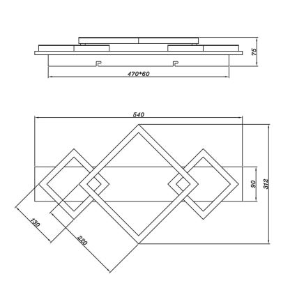 Brilagi - LED laevalgusti AXIS I LED/24W/230V