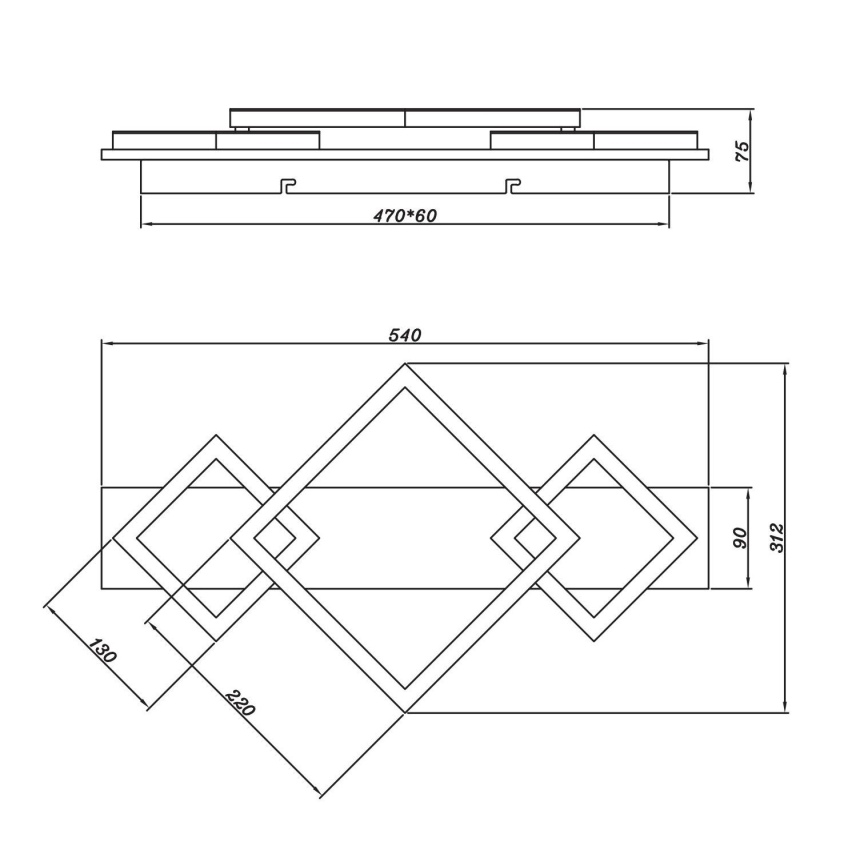 Brilagi - LED laevalgusti AXIS I LED/24W/230V