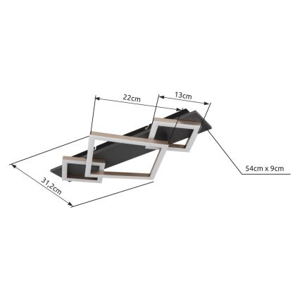 Brilagi - LED laevalgusti AXIS LED/24W/230V
