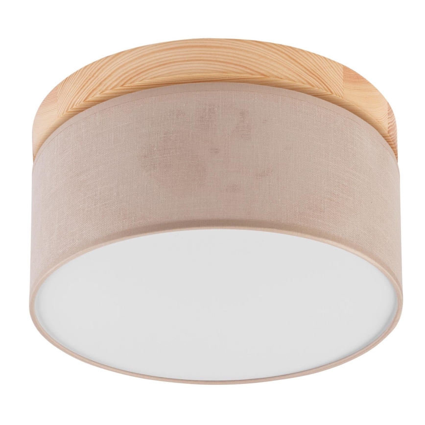 Brilagi - LED Laevalgusti BELLADONNA 1xE27/15W/230V d. 30 cm beež/mänd