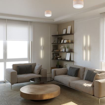 Brilagi - LED Laevalgusti BELLADONNA 1xE27/15W/230V d. 30 cm beež/mänd