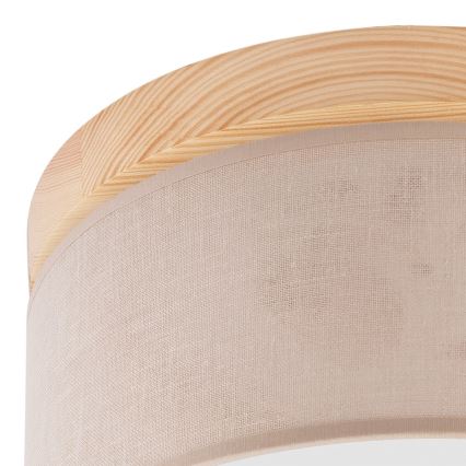 Brilagi - LED Laevalgusti BELLADONNA 1xE27/15W/230V d. 30 cm beež/mänd