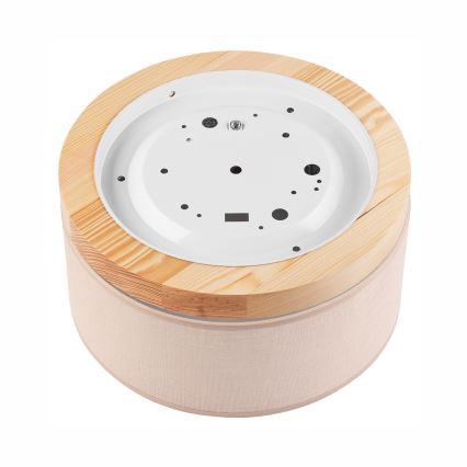 Brilagi - LED Laevalgusti BELLADONNA 1xE27/15W/230V d. 30 cm beež/mänd