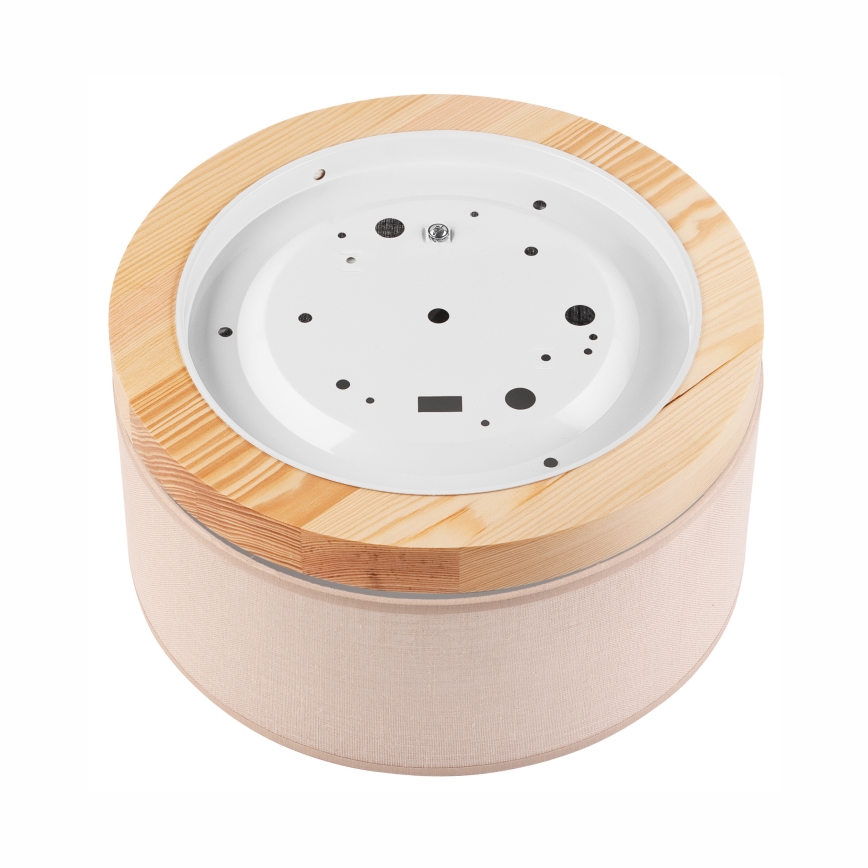 Brilagi - LED Laevalgusti BELLADONNA 1xE27/15W/230V d. 30 cm beež/mänd