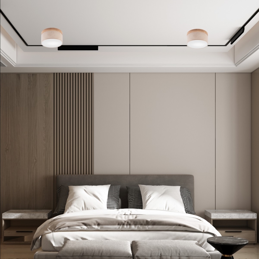 Brilagi - LED Laevalgusti BELLADONNA 1xE27/15W/230V d. 30 cm beež/tamm