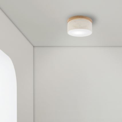 Brilagi - LED Laevalgusti BELLADONNA 1xE27/15W/230V d. 30 cm kreemikas/tamm