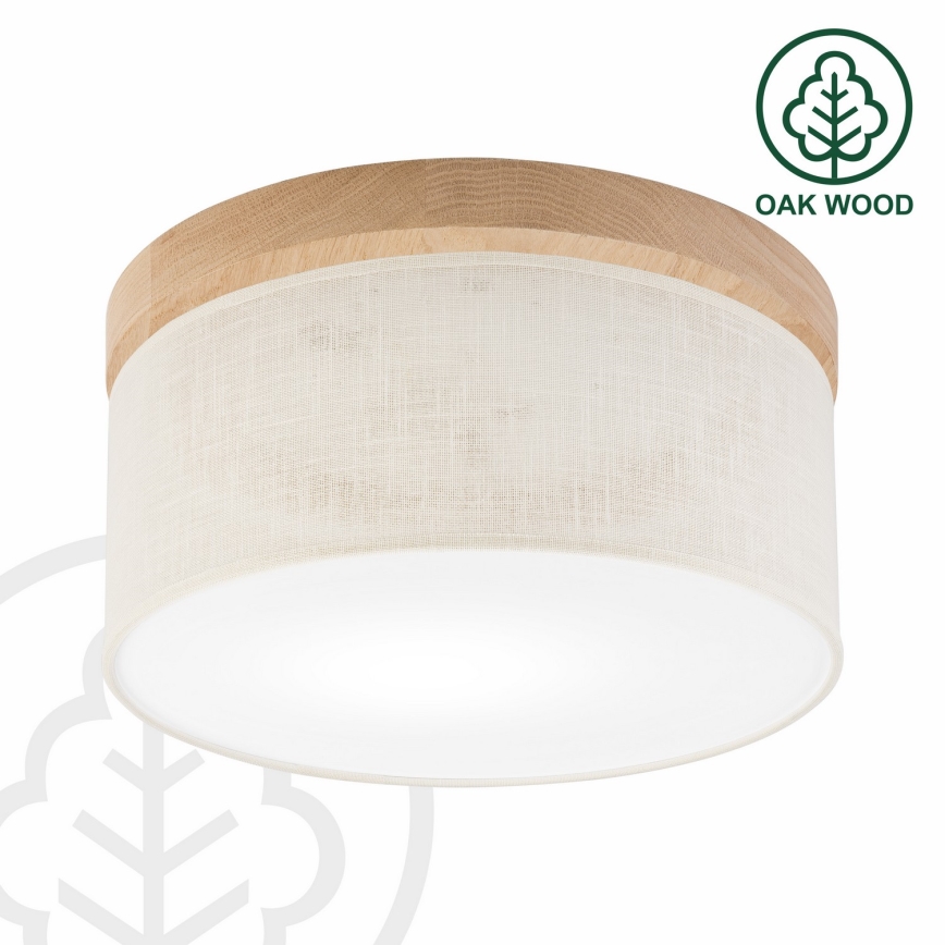 Brilagi - LED Laevalgusti BELLADONNA 1xE27/15W/230V d. 30 cm kreemikas/tamm