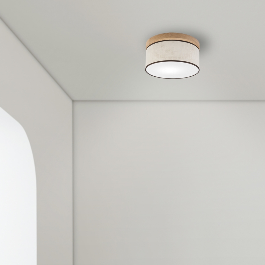 Brilagi - LED Laevalgusti BELLADONNA 1xE27/15W/230V d. 30 cm kreemikas/tamm