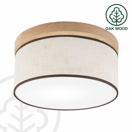 Brilagi - LED Laevalgusti BELLADONNA 1xE27/15W/230V d. 30 cm kreemikas/tamm