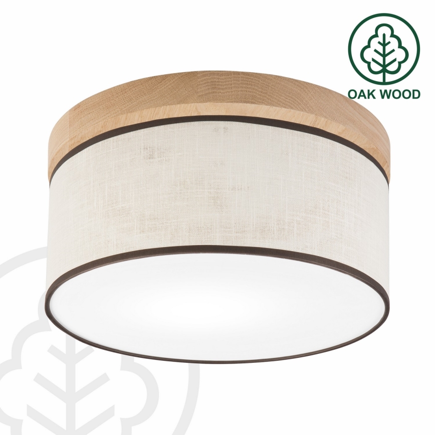 Brilagi - LED Laevalgusti BELLADONNA 1xE27/15W/230V d. 30 cm kreemikas/tamm