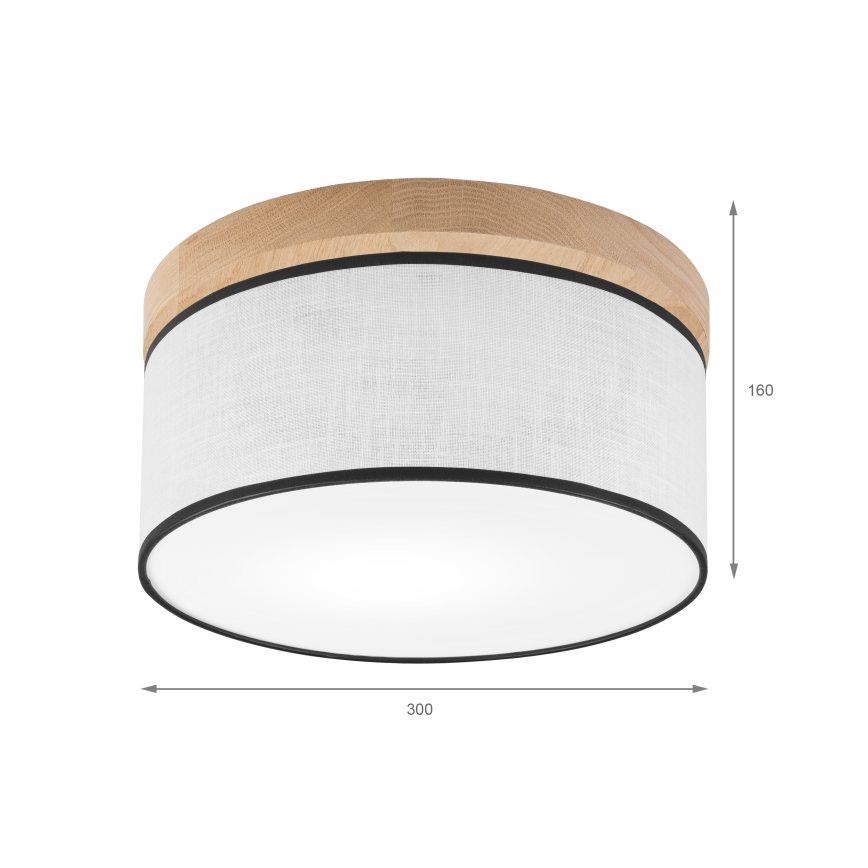 Brilagi - LED Laevalgusti BELLADONNA 1xE27/15W/230V d. 30 cm valge/tamm