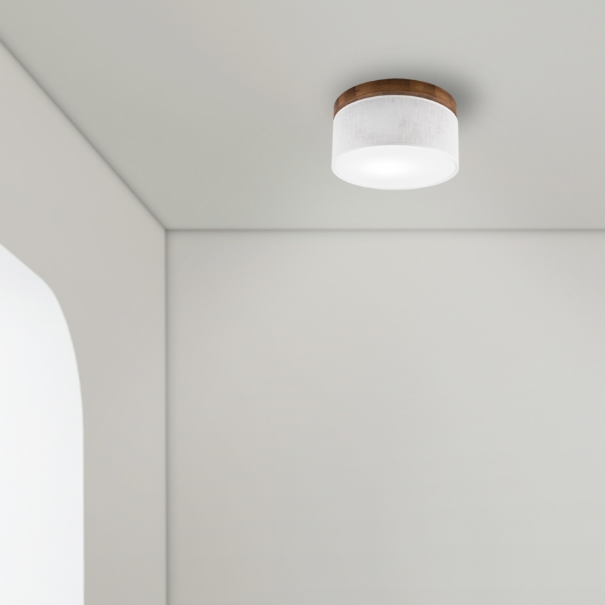 Brilagi - LED Laevalgusti BELLADONNA 1xE27/15W/230V d. 30 cm valge/tamm kirss