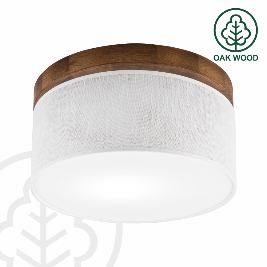 Brilagi - LED Laevalgusti BELLADONNA 1xE27/15W/230V d. 30 cm valge/tamm kirss