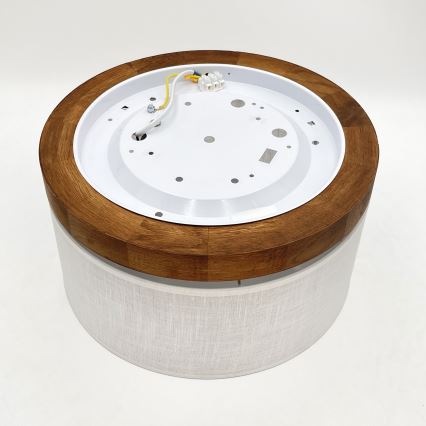 Brilagi - LED Laevalgusti BELLADONNA 1xE27/15W/230V d. 30 cm valge/tamm kirss