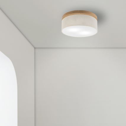 Brilagi - LED Laevalgusti BELLADONNA 2xE27/15W/230V d. 40 cm kreemikas/tamm