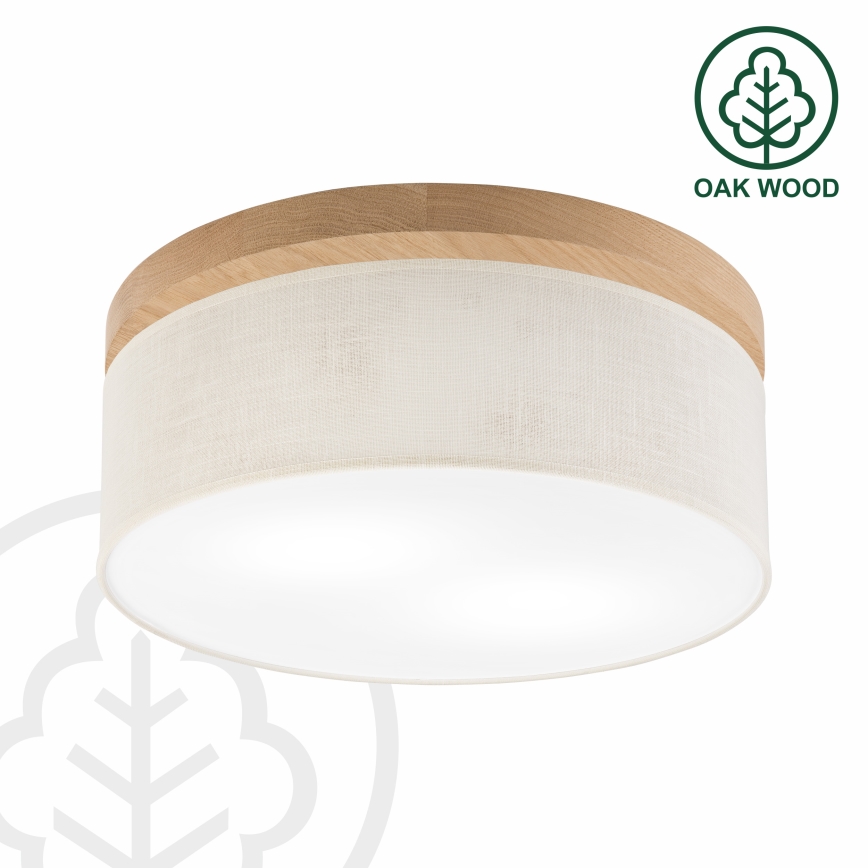 Brilagi - LED Laevalgusti BELLADONNA 2xE27/15W/230V d. 40 cm kreemikas/tamm