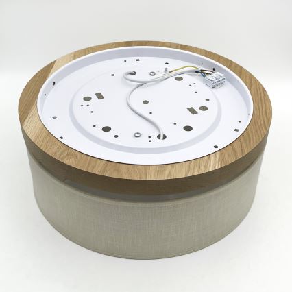 Brilagi - LED Laevalgusti BELLADONNA 2xE27/15W/230V d. 40 cm kreemikas/tamm