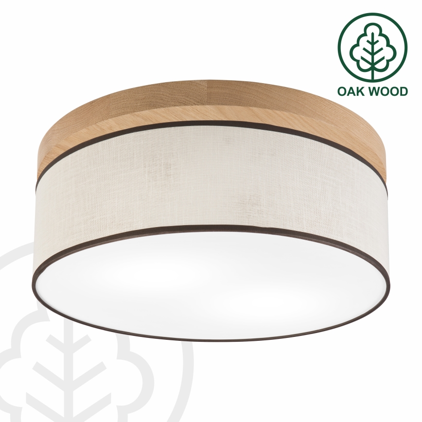 Brilagi - LED Laevalgusti BELLADONNA 2xE27/15W/230V d. 40 cm kreemikas/tamm