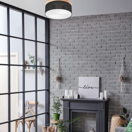 Brilagi - LED Laevalgusti BELLADONNA 2xE27/15W/230V d. 40 cm must/mänd