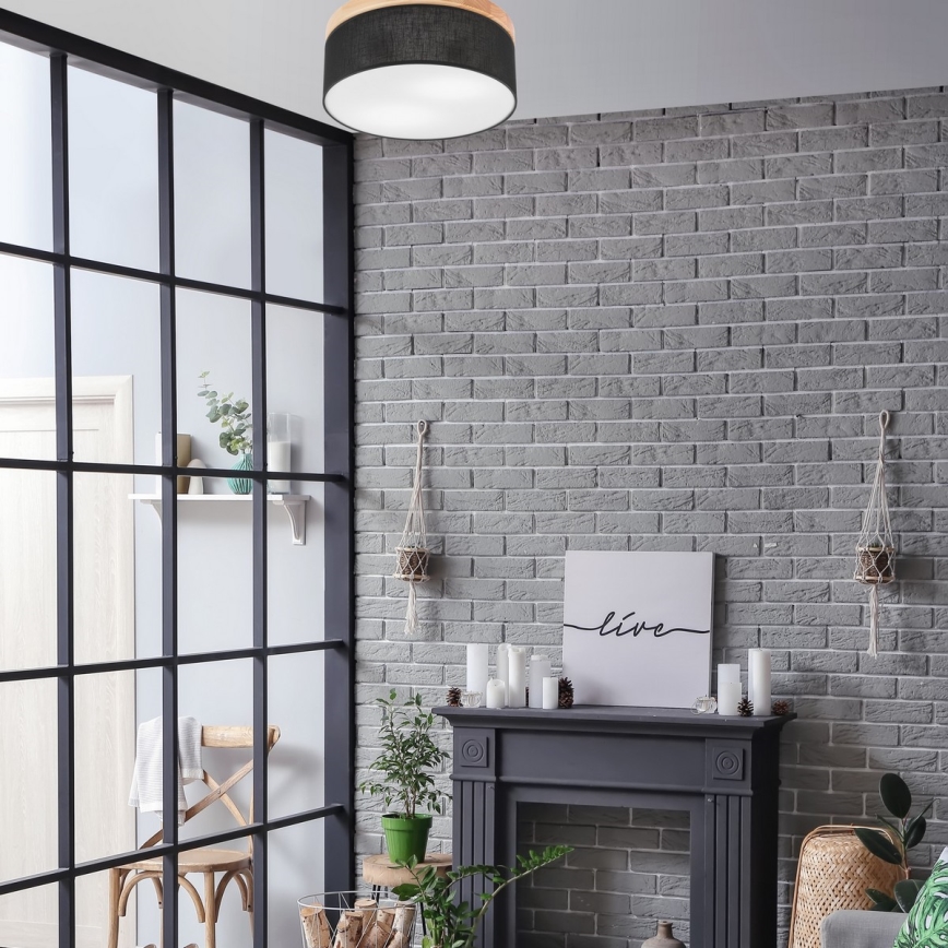 Brilagi - LED Laevalgusti BELLADONNA 2xE27/15W/230V d. 40 cm must/mänd