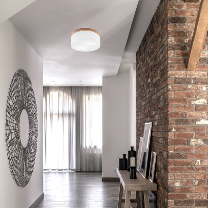 Brilagi - LED Laevalgusti BELLADONNA 2xE27/15W/230V d. 40 cm valge/tamm