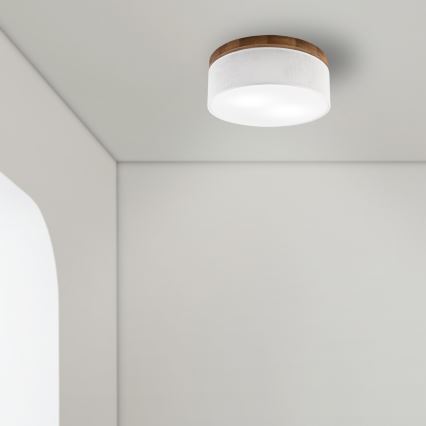 Brilagi - LED Laevalgusti BELLADONNA 2xE27/15W/230V d. 40 cm valge/tamm kirss