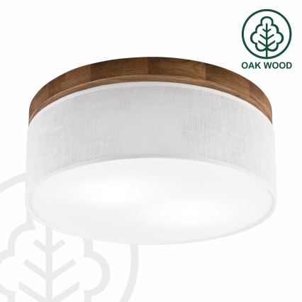 Brilagi - LED Laevalgusti BELLADONNA 2xE27/15W/230V d. 40 cm valge/tamm kirss