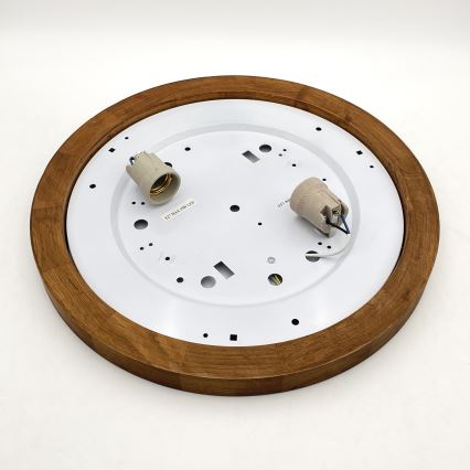Brilagi - LED Laevalgusti BELLADONNA 2xE27/15W/230V d. 40 cm valge/tamm kirss