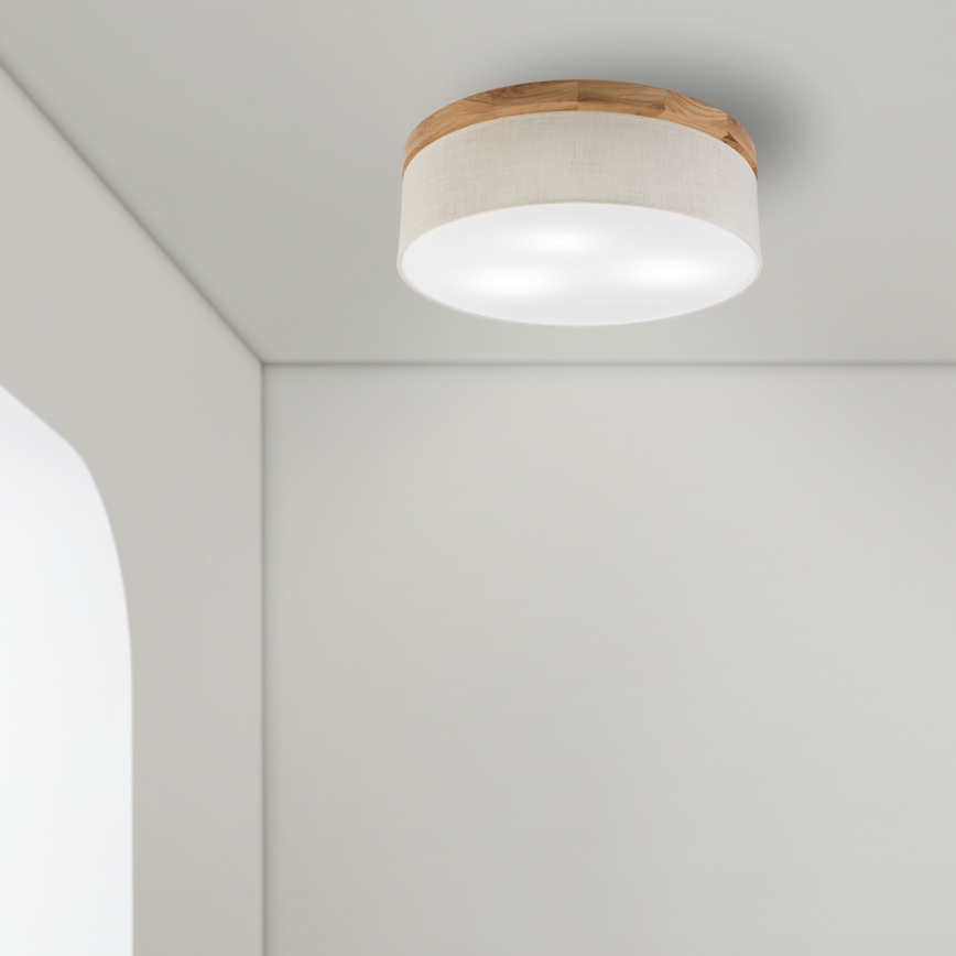 Brilagi - LED Laevalgusti BELLADONNA 3xE27/15W/230V d. 50 cm kreemikas/tamm